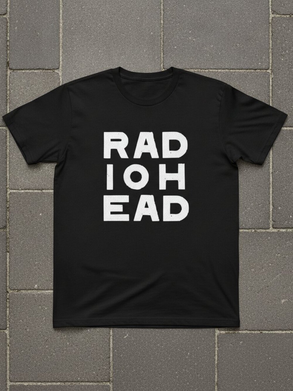 Radiohead Block Letter Graphic T-Shirt – Minimalist Alternative Rock Tee